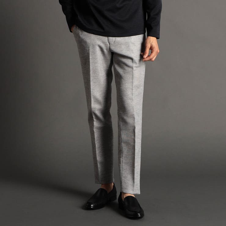 19ライトグレー | 尾州カラミ セットアップパンツ | NICOLE