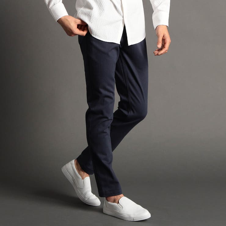 67ネイビー | スノーデニム テーパードパンツ | NICOLE