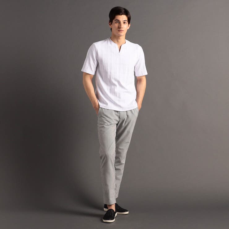 シャドーチェック キーネックTシャツ | NICOLE | 詳細画像3 