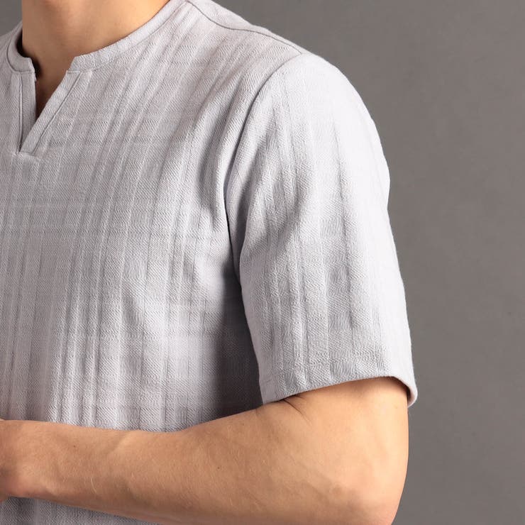 シャドーチェック キーネックTシャツ | NICOLE | 詳細画像9 