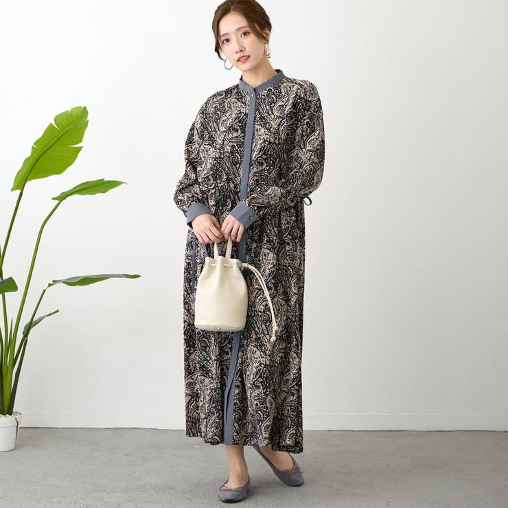 93その他4 | 柄デシン切替ワンピース | NICOLE