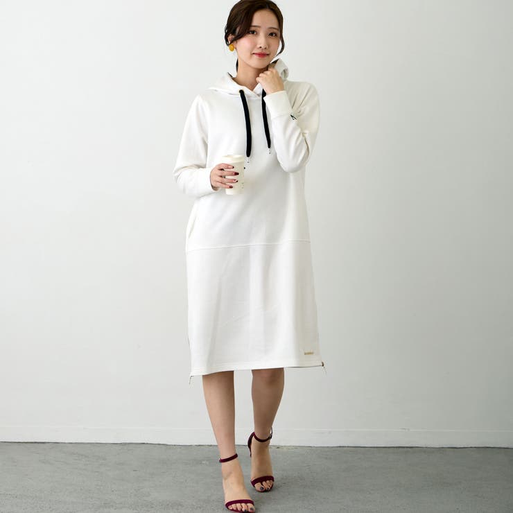 28オフホワイト | フードワンピース／ダンボールポンチ | NICOLE