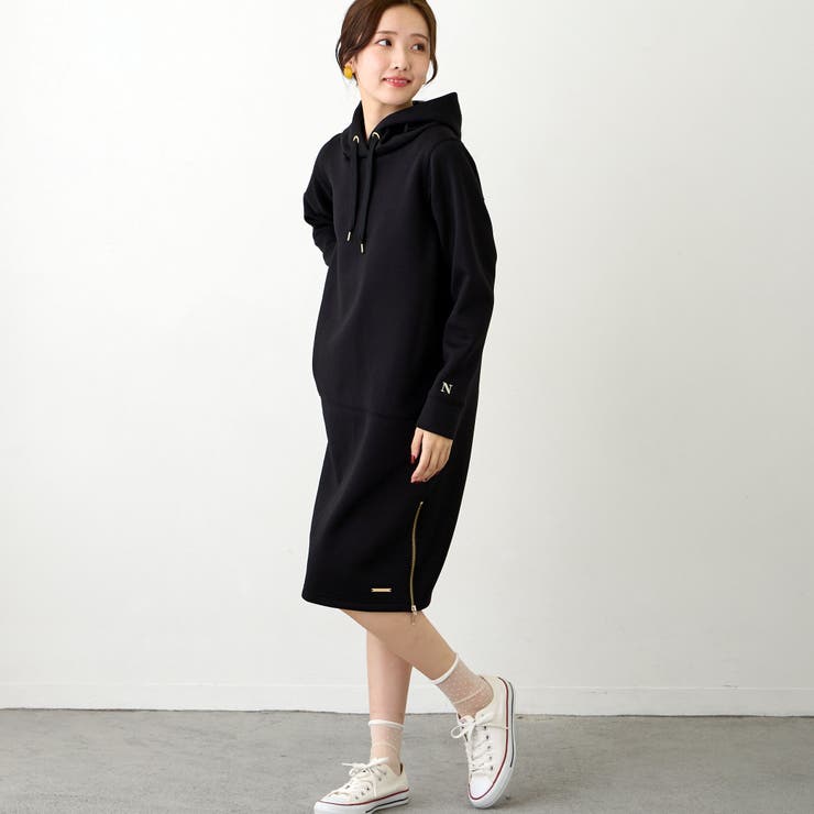 49ブラック | フードワンピース／ダンボールポンチ | NICOLE