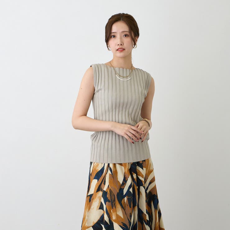 19ライトグレー | リブニットタンクトップ | NICOLE