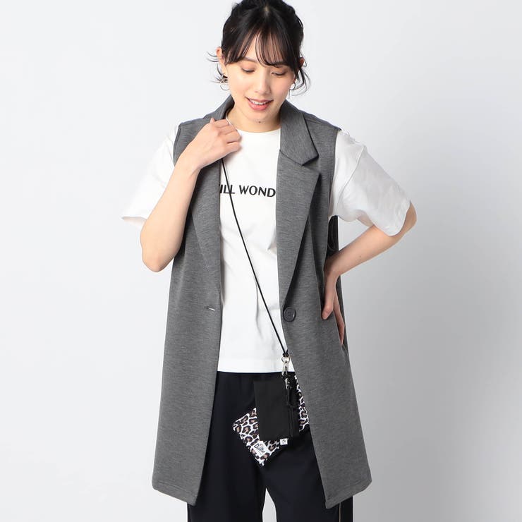39チャコールグレー | テーラーロングジレ | NICOLE