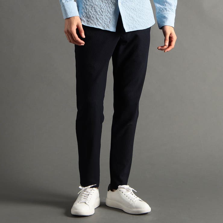 67ネイビー | ハニカムニット セットアップパンツ | NICOLE