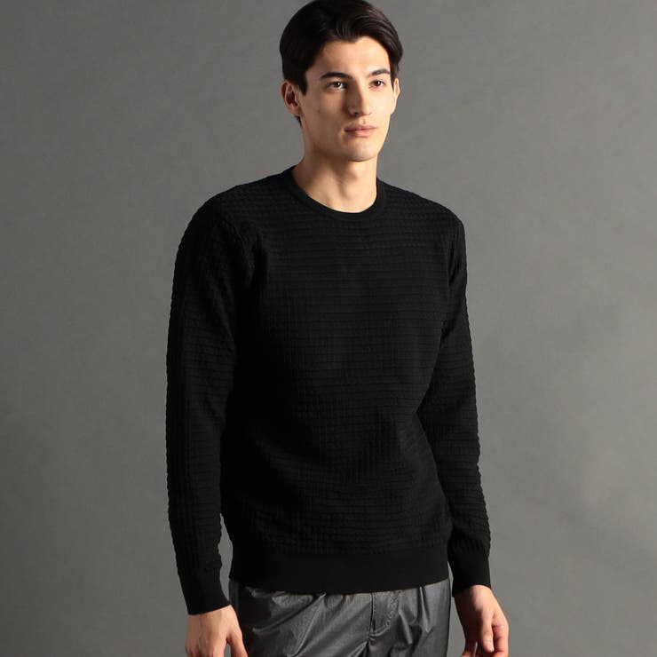 49ブラック | リンクスジャカード プルオーバーニット | NICOLE