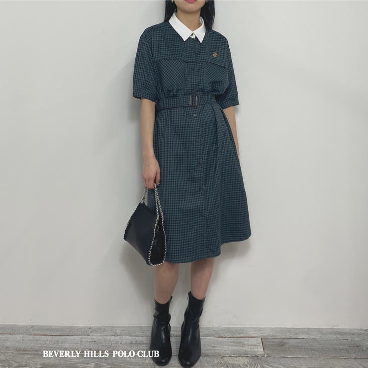 ベルト付きクレリックワンピース[品番：NICW0005352]｜NICOLE