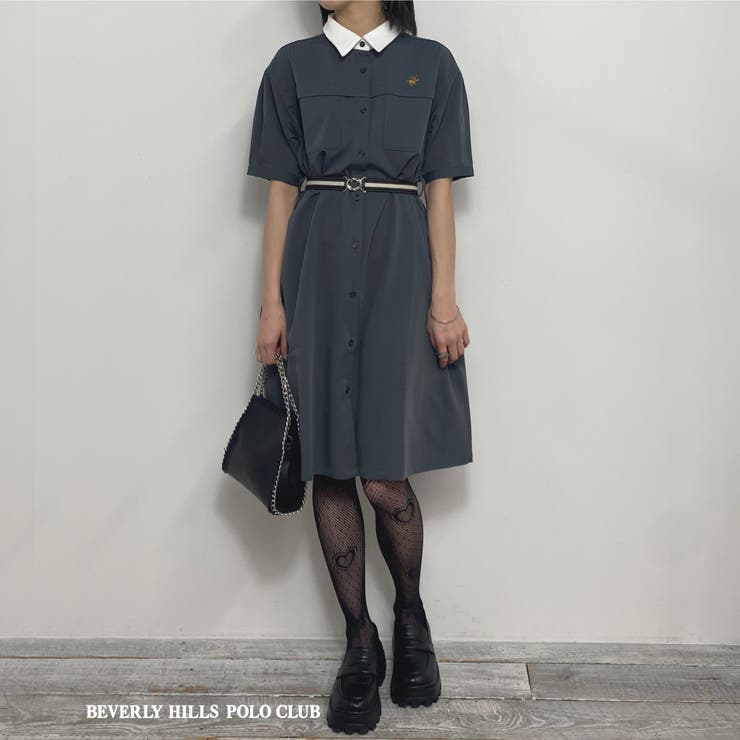 贈り物 ベルト付きクレリックワンピース[品番：NICW0005352]｜NICOLE スーツ・フォーマル・ドレス