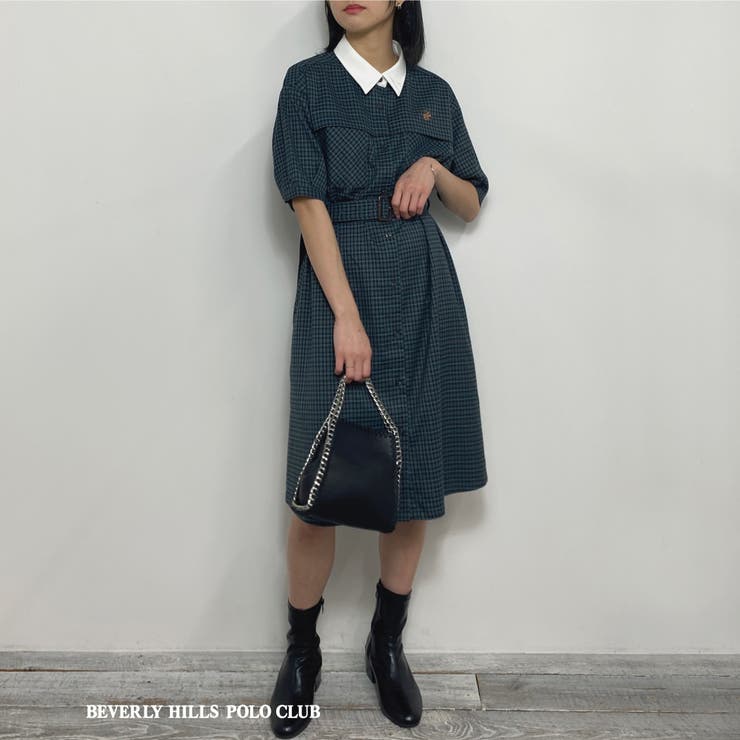 ベルト付きクレリックワンピース[品番：NICW0005352]｜NICOLE