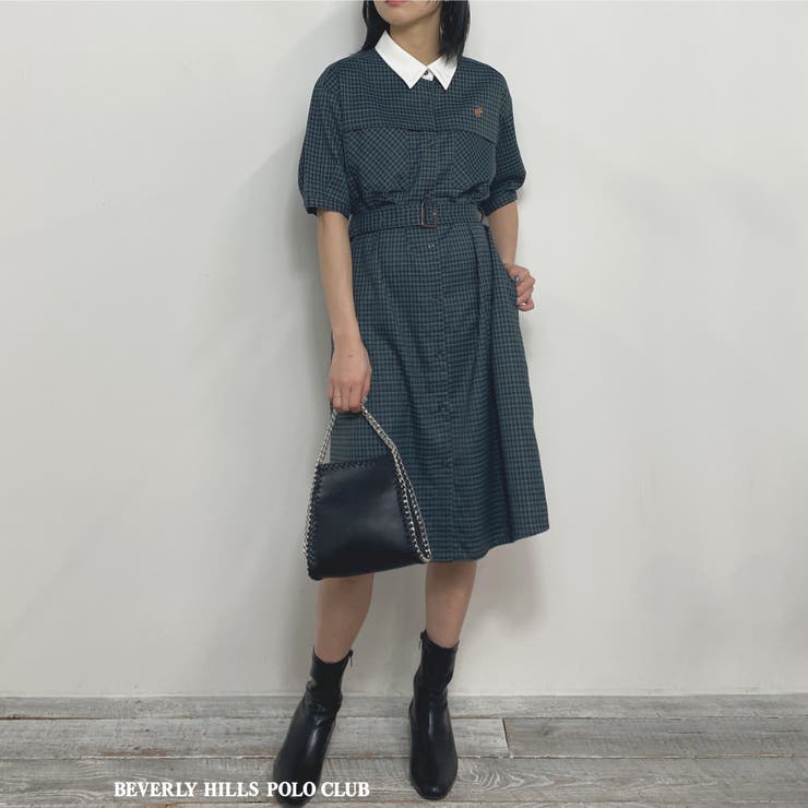 人気ブランド 海外通販 - 国内入手困難 ベルト付きクレリックワンピース[品番：NICW0005352]｜NICOLE レディースウェア