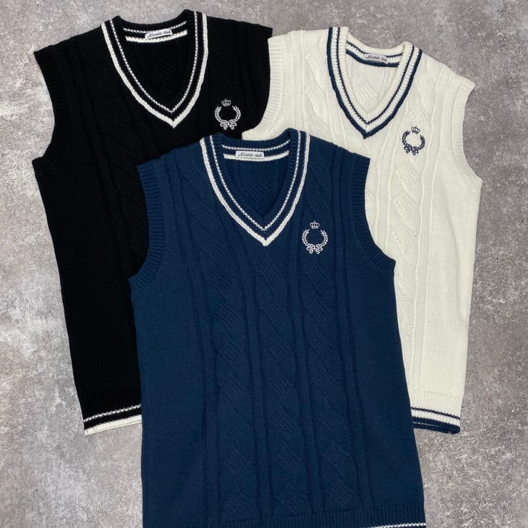 配色ケーブルニットベスト | NICOLE | 詳細画像21 