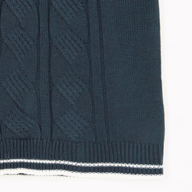 配色ケーブルニットベスト | NICOLE | 詳細画像8 