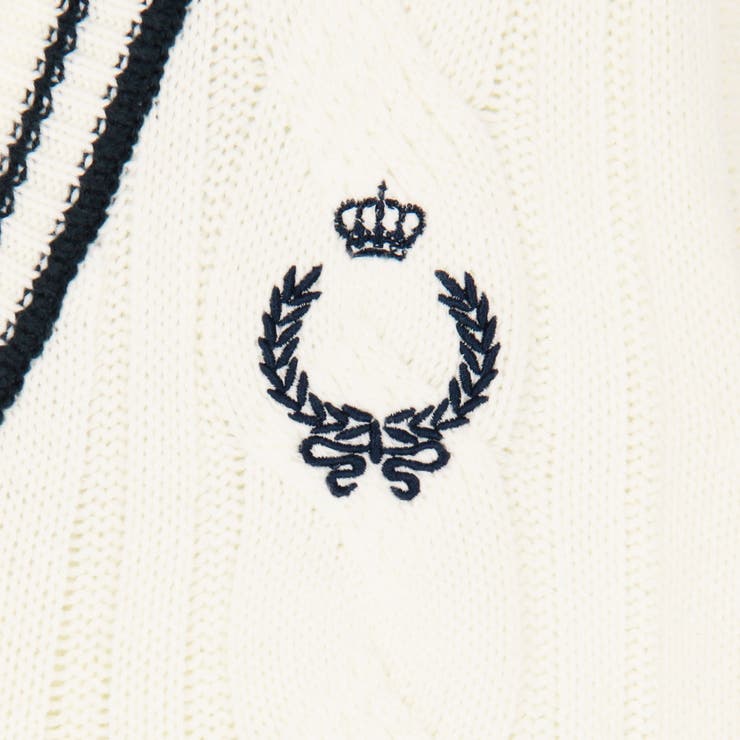 配色ケーブルニットベスト | NICOLE | 詳細画像9 