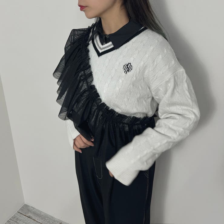 WEB限定チュールマルチウェイブラウス | NICOLE | 詳細画像19 