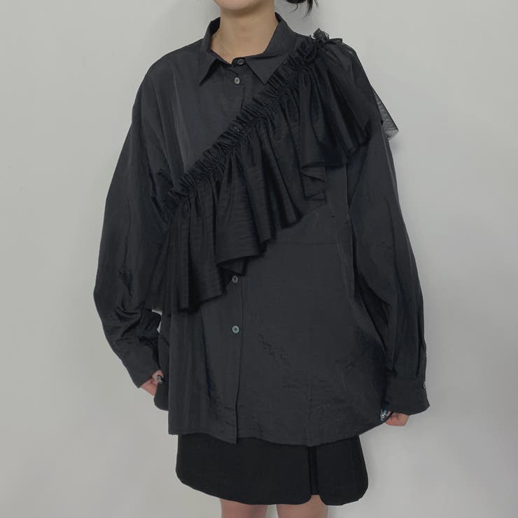 49ブラック | WEB限定チュールマルチウェイブラウス | NICOLE