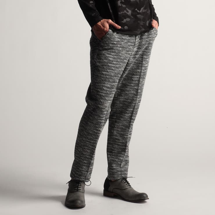 09ホワイト | ファンシージャージスラックス風イージーパンツ | NICOLE