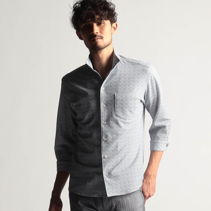 91その他2 | ハイメッシュストレッチ７分袖スタンドカラーシャツ | NICOLE