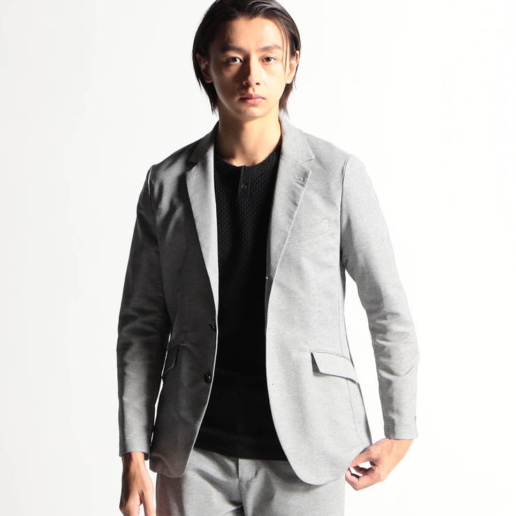 19ライトグレー | マーブルカラミジャケット | NICOLE