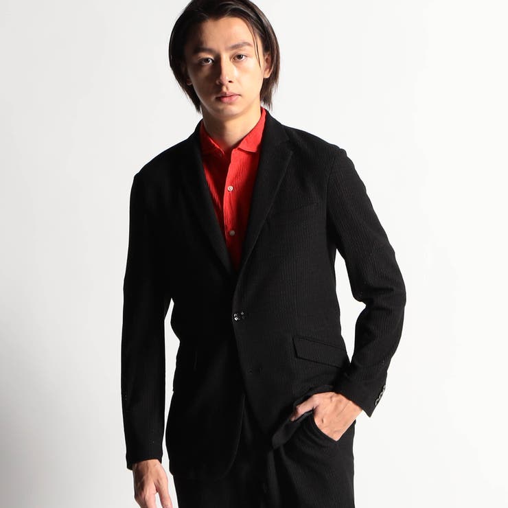 49ブラック | シアージャガードニットジャケット | NICOLE