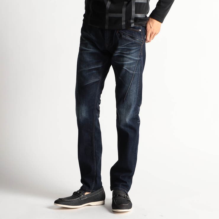 67ネイビー | バイロフトストレッチデニムパンツ | NICOLE