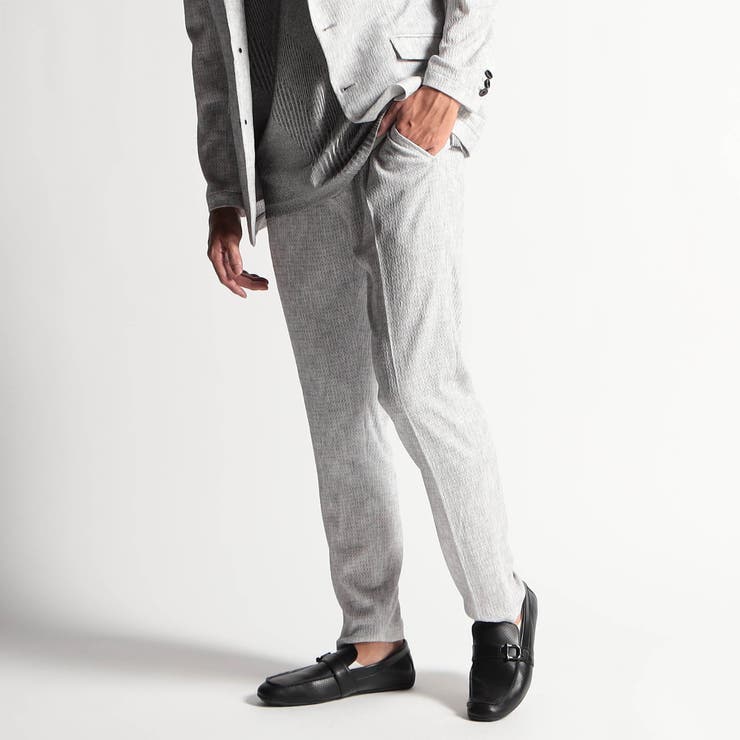 19ライトグレー | シアージャガードニットイージーパンツ | NICOLE