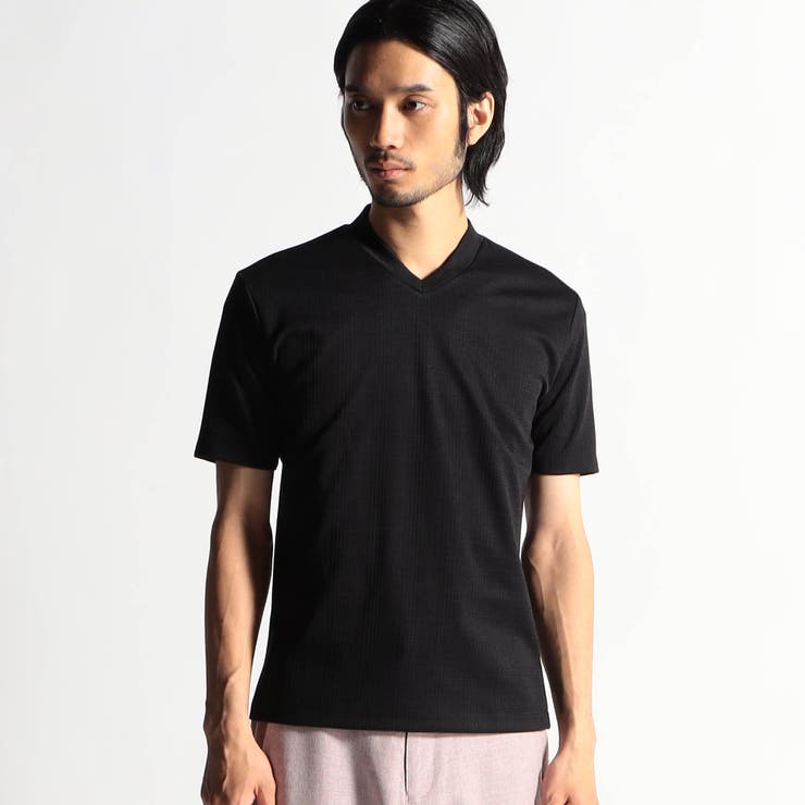 ブリスターグレンチェックＶネック半袖Tシャツ [品番：NICW0005232]｜NICOLE（ニコル）のメンズファッション通販｜SHOPLIST（ショップリスト）
