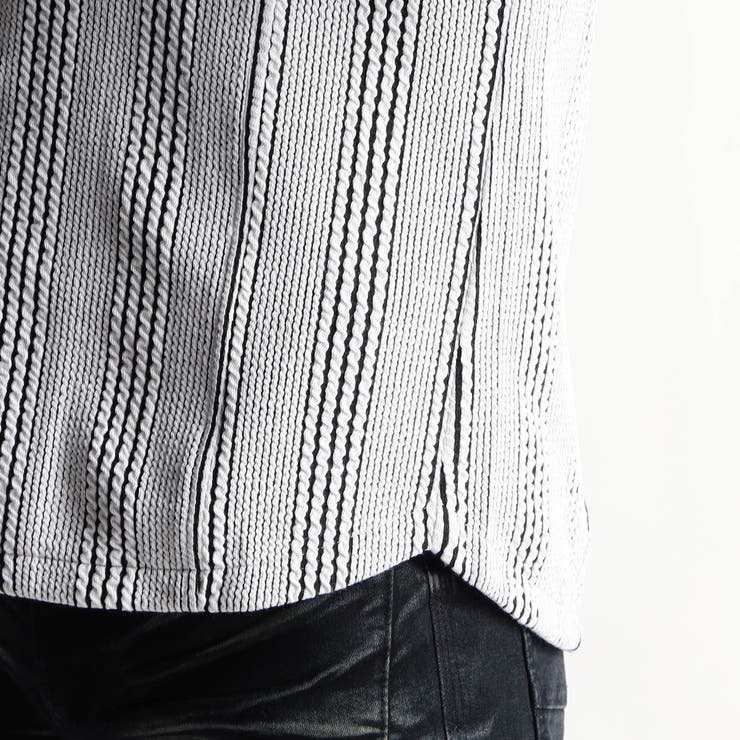 ブリスターストライプイタリアンカラーシャツ | NICOLE | 詳細画像11 