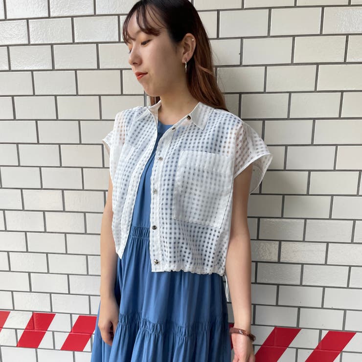 Niccole ニッコール　 レース　上着 ポケット付きシアーショートジレ[品番：NICW0005793]｜NICOLE