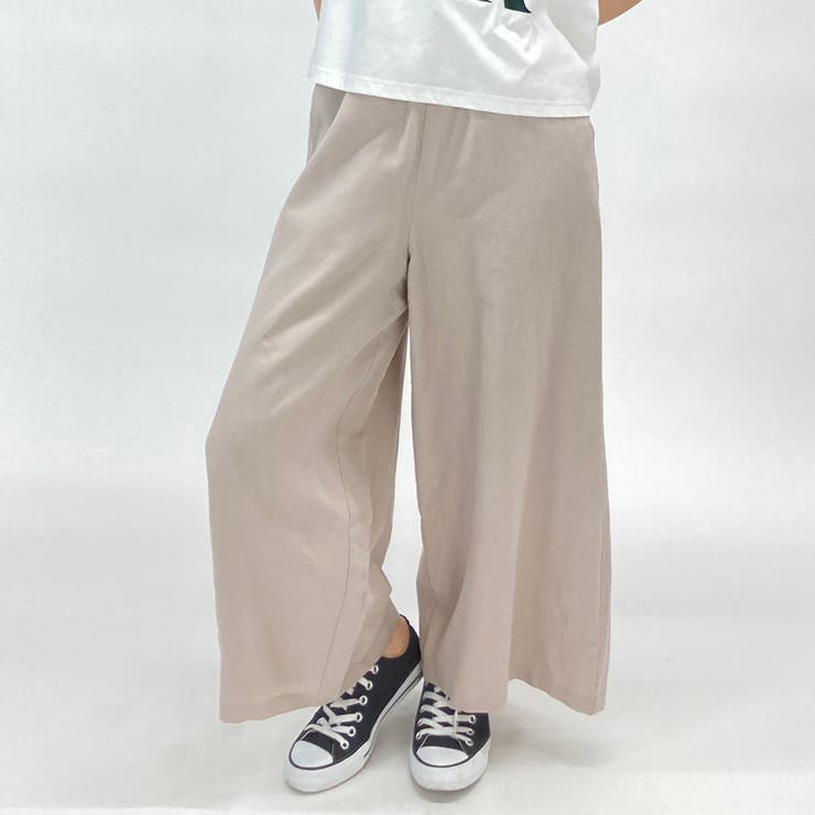18ベージュ | リネン混イージーパンツ | NICOLE