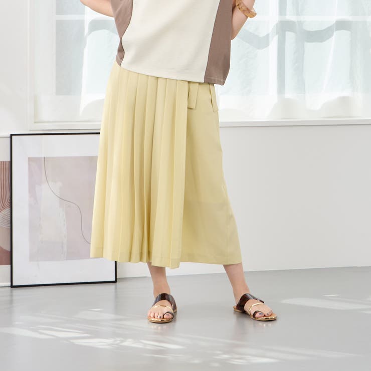 20イエロー | プリーツラップパンツ | NICOLE
