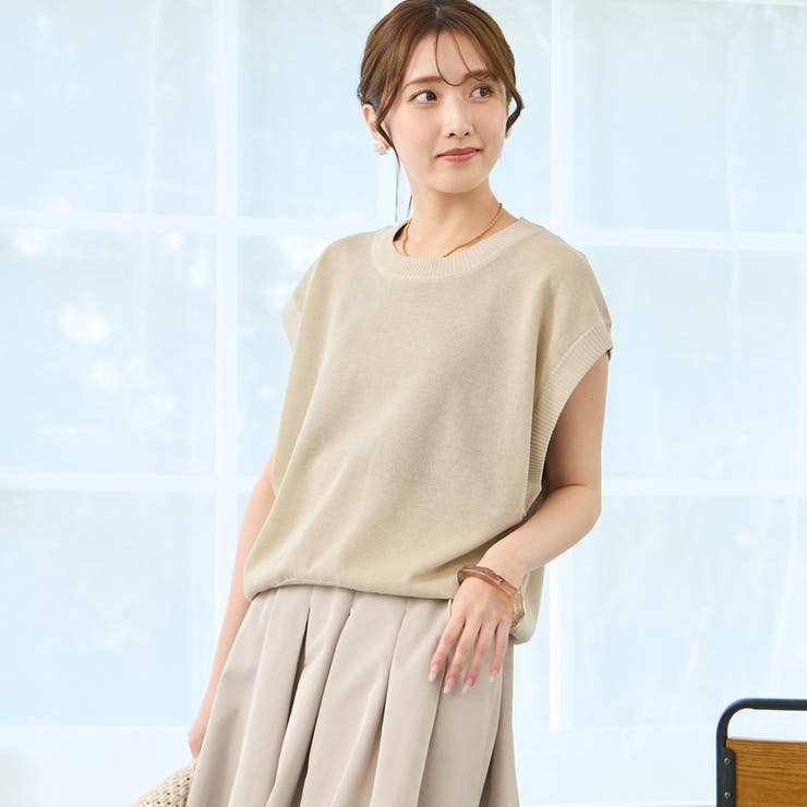 リネン混ニットプルオーバー[品番：NICW0005744]｜NICOLE（ニコル）の 