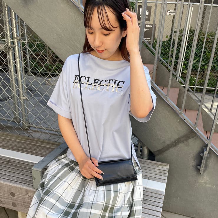 シルバー刺繍ロゴTEE[品番：NICW0005795]｜NICOLE（ニコル