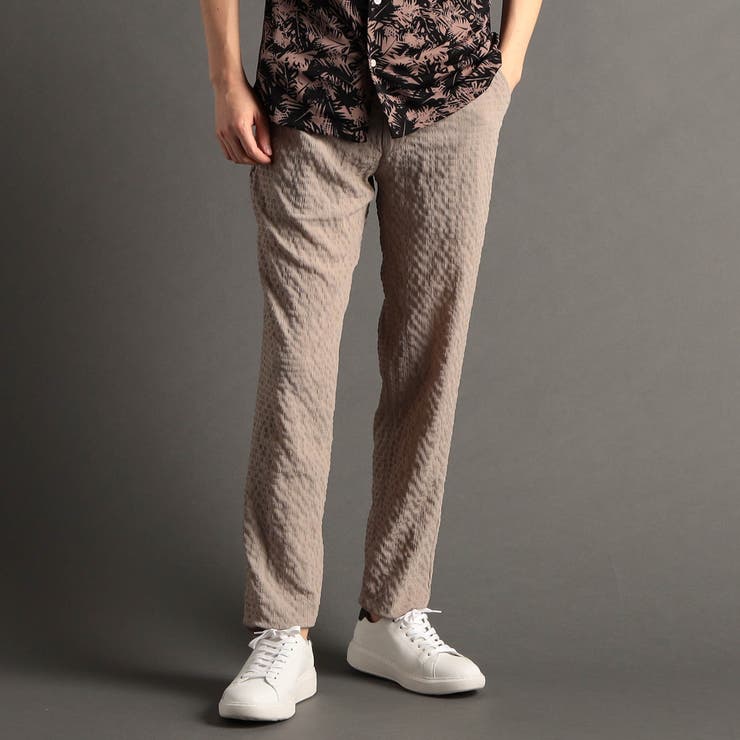 18ベージュ | ドビーサッカー セットアップパンツ | NICOLE