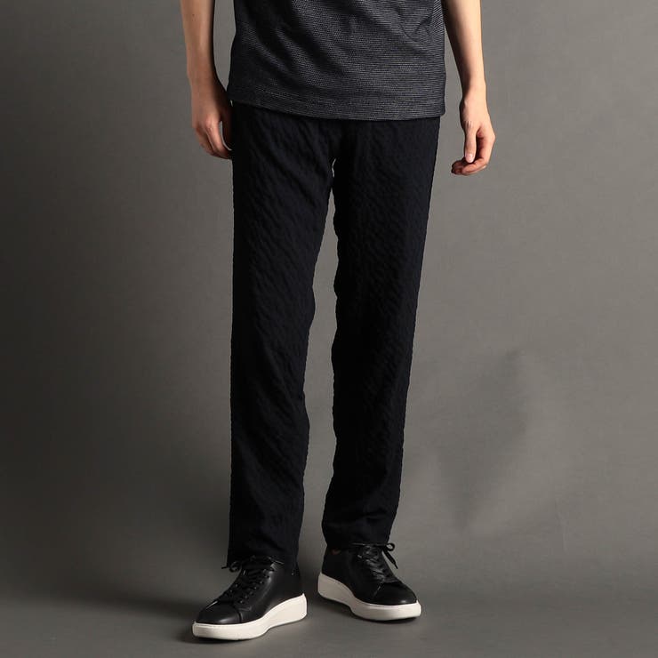 67ネイビー | ドビーサッカー セットアップパンツ | NICOLE