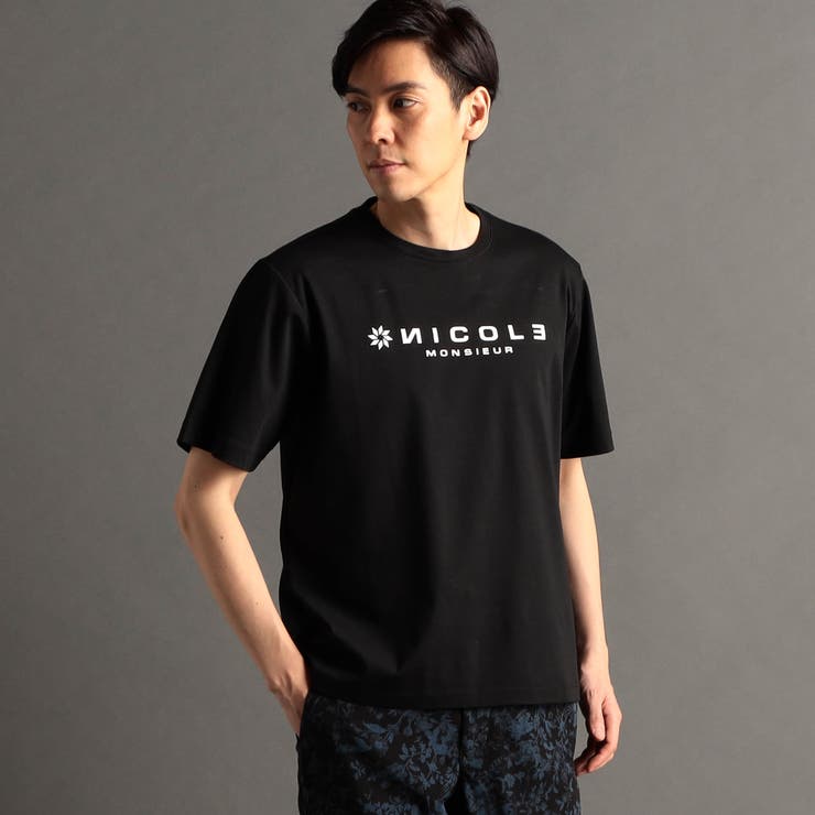 49ブラック | ロゴグラフィック 半袖Tシャツ | NICOLE