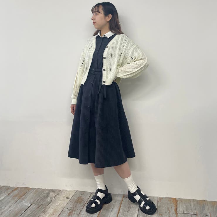 ライン配色スカシアミカーディガン | NICOLE | 詳細画像12 