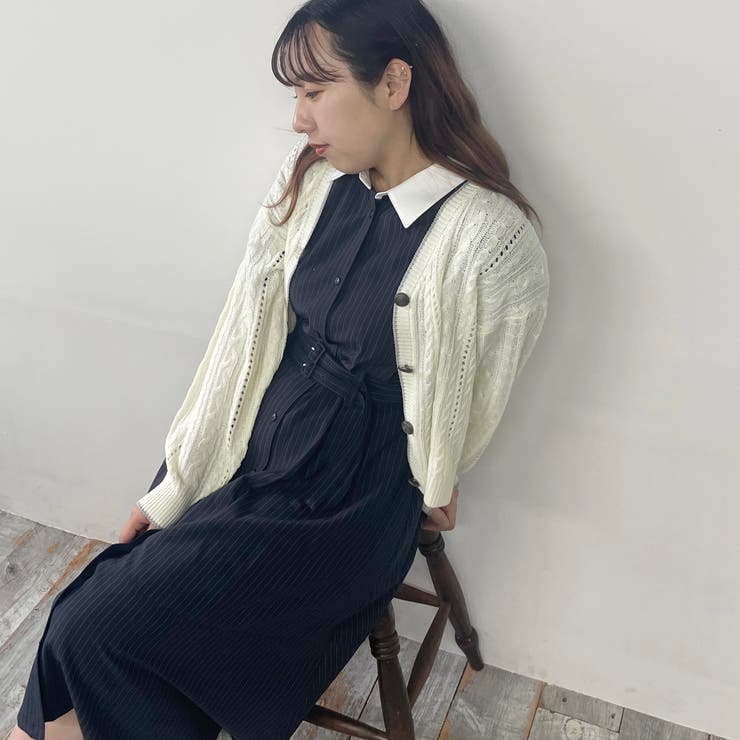 ライン配色スカシアミカーディガン | NICOLE | 詳細画像13 