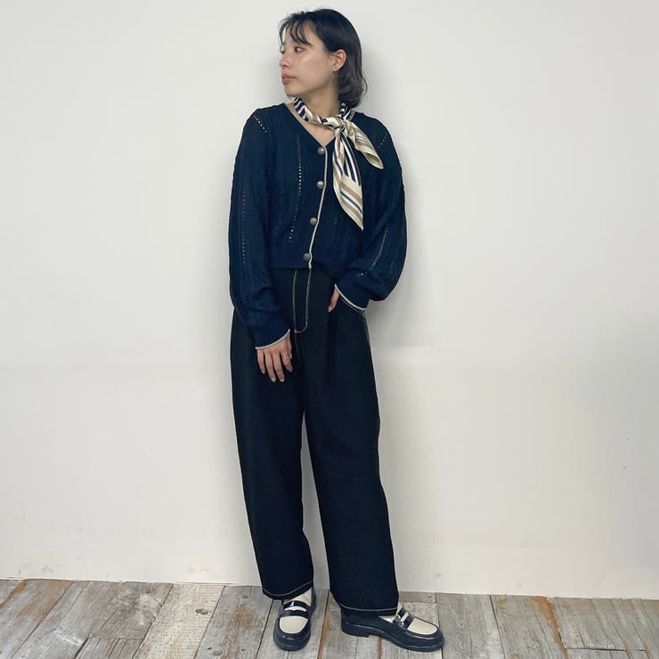 ライン配色スカシアミカーディガン | NICOLE | 詳細画像18 