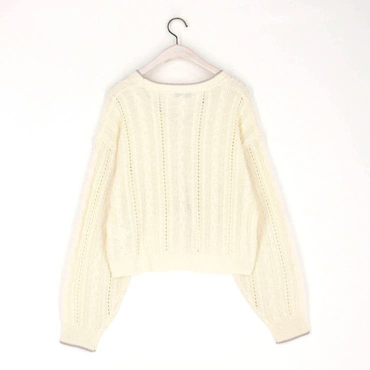 ライン配色スカシアミカーディガン | NICOLE | 詳細画像5 