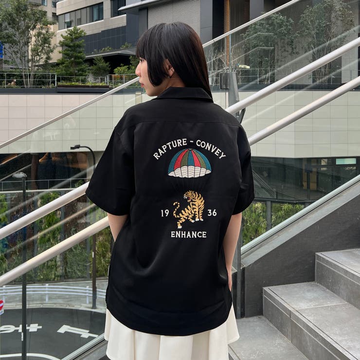 トラ刺繍カイキンシャツ[品番：NICW0005638]｜NICOLE（ニコル