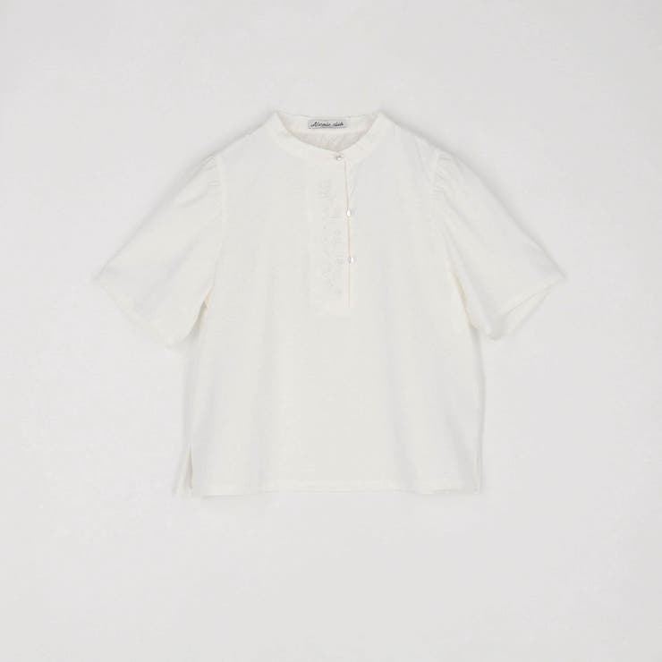 カンフー風フラワー刺繍ブラウス | NICOLE | 詳細画像3 