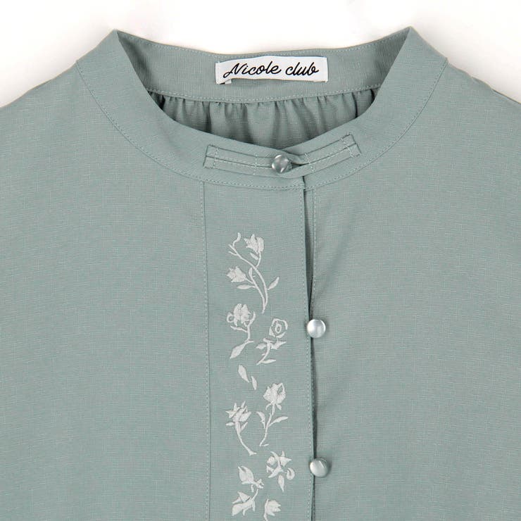 カンフー風フラワー刺繍ブラウス | NICOLE | 詳細画像7 