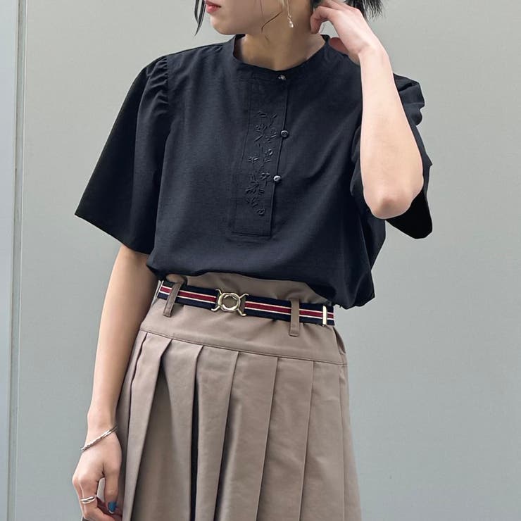 試着のみ　エディットフォールル　別注　 フラワーブラウス　フィフィシャシュニル Mademoiselle NON NON August 2025 New Items #チェックブラウス