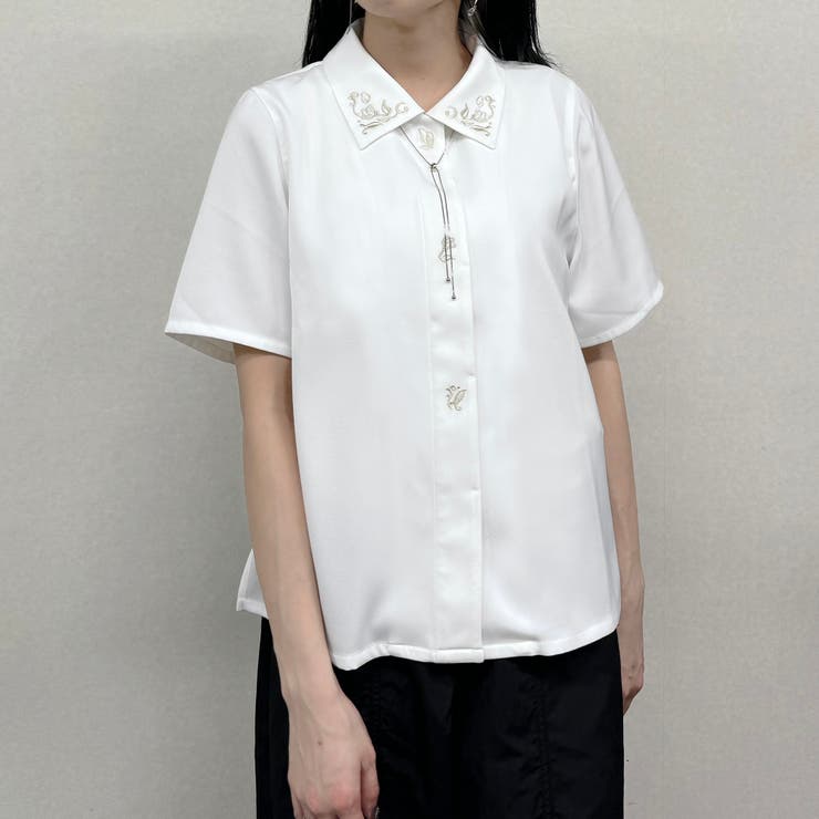 新品 マーブルシュッド FOLKS 2way刺繍ブラウス ホワイト EXPAND リサイクル綿入前後2WAY総刺繍ブラウス レディス SELF+