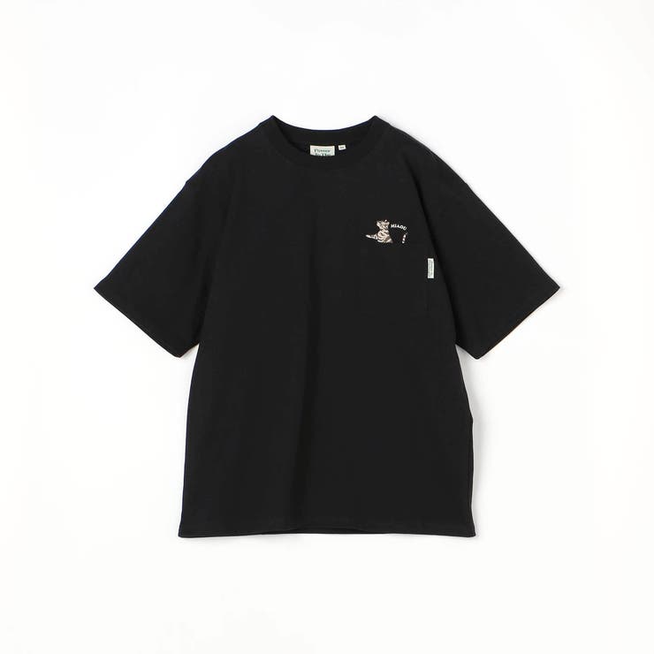 ネコ刺繍ポケットTシャツ[品番：NICW0005620]｜NICOLE（ニコル
