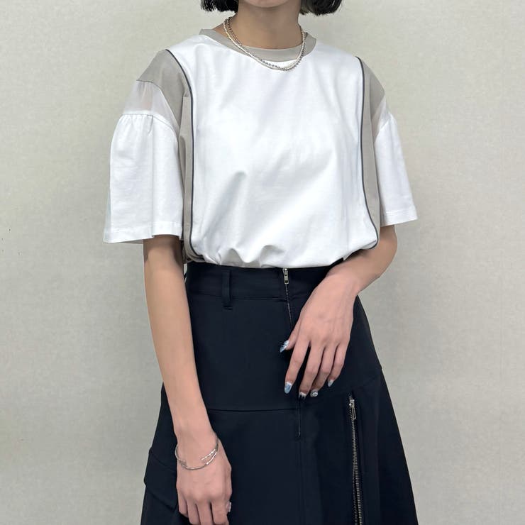 28オフホワイト | シアードッキングTシャツ | NICOLE