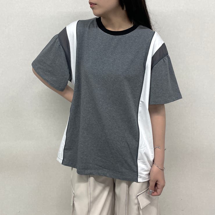 39チャコールグレー | シアードッキングTシャツ | NICOLE