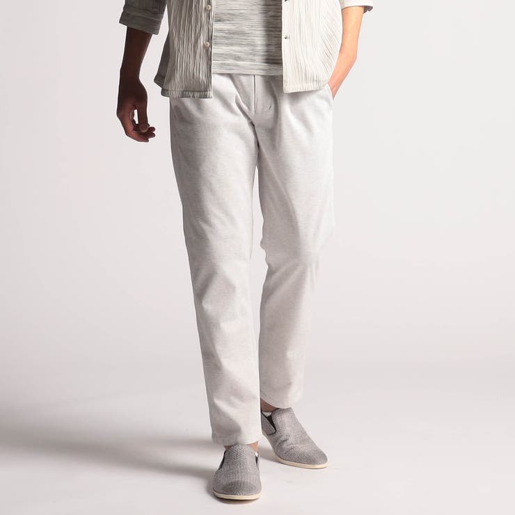 19ライトグレー | バーズアイカノコ 8分丈イージーパンツ | NICOLE