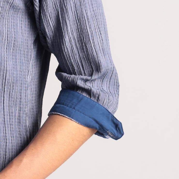 カラープリーツ7分袖スタンドカラーシャツ | NICOLE | 詳細画像17 